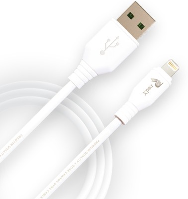 rodX Lightning Cable 1.2 m 3A Rapid Charging 8 pin Gold Plated Lightning to USB PVC Cable(Compatible with iPhone, White, One Cable)