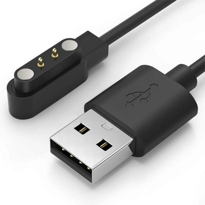 HexaGear Magnetic Charging Cable 1 A 0.556 m Metal Braided Caliber Go Smartwatch 2 pin Magnetic Charging Cable(Compatible with Noise Caliber Go Charging Cable, DO NOT WORK ANY OTHER SMART WATCH, Black)
