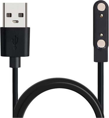 SANNO WORLD Magnetic Charging Cable 10 A 0.6 m Pvc Original Watch Magnetic Charging Cable 0.6 m Charger for Smart Watch(Compatible with Boat wave call 2 plus charging cable, do not work with any other watch, Black, One Cable)