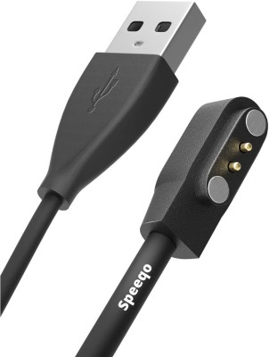 Speeqo Magnetic Charging Cable 0.45 m Suction Charger For 2 Pin (Fastrack Reflex Hello)(Compatible with Fastrack Reflex Hello, Black, One Cable)