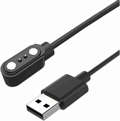 SANNO WORLD Magnetic Charging Cable 1.5 A 1 m Metal Briaided Original Smart Watch Magnetic Charging Cable DO NOT WORK ANY OTHER SMART WATCH v1.87(Compatible with Fastrack Limitless FS1+ Smartwatch charging cable, Black, One Cable)