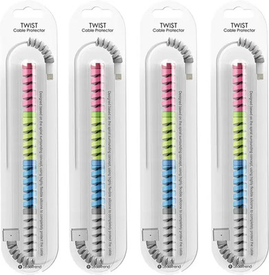 Red Champion Magnetic Charging Cable 0.04 m Spiral Cable Protector,Data Cable Saver Charging Pcs of-16(Compatible with Mackbook Universal Earphone Cable Cover, Mouse, Keyboard Data Cable Protector, Pack Of -4, Pack of: 4)