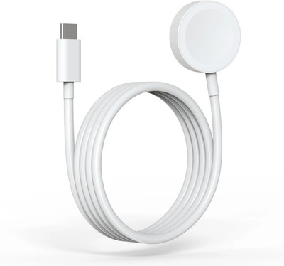 sounce Magnetic Charging Cable 1 m Watch Fast Charging Cable(Compatible with iWatch Series Ultra 9 8 7 6 5 4 3 2 SE/2, White, One Cable)