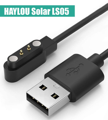 HexaGear Magnetic Charging Cable 2.4 A 0.5 m copper Haylou SOLAR LS05 Smartwatch 32.3(Compatible with NA, Black, One Cable)
