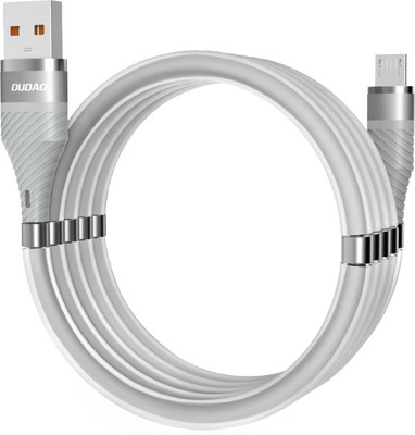DUDAO Magnetic Charging Cable 5 A 1.2 m Self Winding Magnetic USB Micro Cable, 5A Fast Charging And Data Transmission Micro USB Charging Cable(Compatible with Micro USB Devices, Nokia & all Micro Devices, Grey, One Cable)