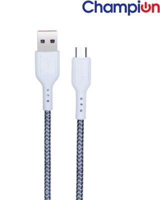 CHAMPION Micro USB Cable 2 A 1 m Champ505(Compatible with Micro USB 2.4amp, Grey, One Cable)