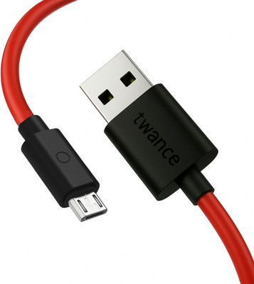 twance Micro USB Cable 3.1 A 1 m TPE 8906164050313(Compatible with Smartphones, Andriod phones, toys, Any other device with micro USB port, Red, One Cable)