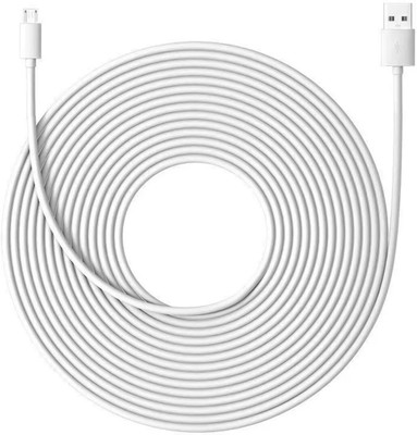 Zomei Micro USB Cable 5 m Micro USB Extension Cable 16.4Ft for Security Camera Use(Compatible with Home Security Cameras, White, One Cable)