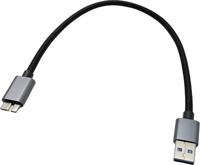 Octec Micro USB Cable 0.3 m USB 3.0 A to Micro-B Data Transfer Cable – 5Gbps for Portable HDDs & External Storage Devices(Compatible with External Hard Drives, Portable HDDs, Smart TVs, Data Backup, File Transfers, Gray, One Cable)