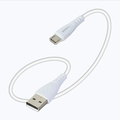 ZEBRONICS Micro USB Cable 2.4 A 1 m ZEB-MU240 18W HIGH SPEED CABLE(Compatible with MOBILE CHARGER, DATA SYNC, White, One Cable)