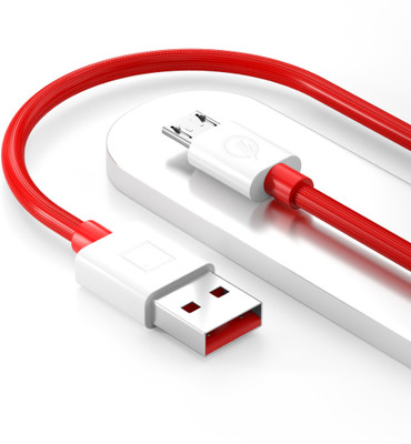 RPMSD Micro USB Cable 1 m Micro Silicone Charging Mobile phone USB Data Cable 2.4A Charging Cable(Compatible with All Smartphones Comprising Micro USB V8 Ports, Red, One Cable)