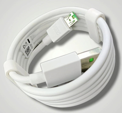 Ditya Micro USB Cable 4 A 1 m COPPER BRAIDING FAST CHARGING MICRO VOOC 20W 5V/4A(Compatible with Oppo 11,11pro, F9 Pro, R7, R9, REALME 3 PRO, White, One Cable)