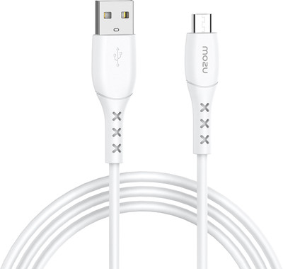 Mozu Micro USB Cable 3 A 1.2 m TPE Fast Charge Copperline C1(Compatible with Mobile, White, One Cable)