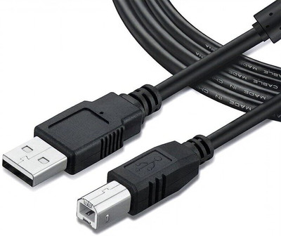 CV STUFF Micro USB Cable 1.5 m USB 2.0 High Speed Printer Scanner Cable A Male to B Male (1.5 Meter, Black)(Compatible with Computer, Black, One Cable)