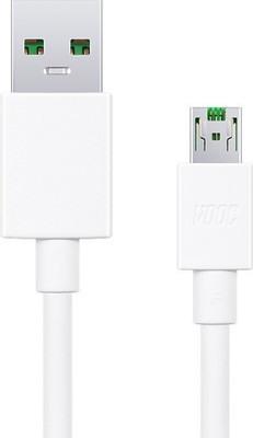 ULTRAWARP Micro USB Cable 4 A 1 m original 20W 5V/4A MICRO VOOC CHARGER CABLE(Compatible with Oppo F9 Pro, R7, R9 F11 Pro, Realme 3 PRo, White, Green, One Cable)