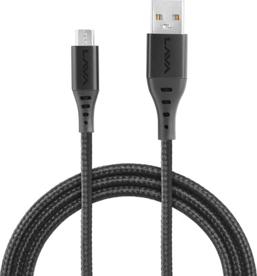 LAVA Micro USB Cable 2 A 1 m D4 Neo B(Compatible with Mobiles, Black)