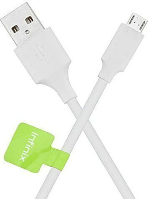 Infinix Micro USB Cable 2 A 1 m , 18 Watt , Model No. 5020XA(Compatible with All Infinix Mobile Micro USB, B Type (V8 ) Cable White, One Cable)