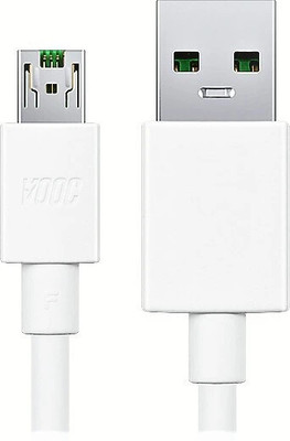 SANNO WORLD Micro USB Cable 4 A 1 m original 20W CHARGER CABLE MICRO USB 5V/4A(Compatible with Oppo F9 Pro, R7, R9 F11 Pro, Realme 3 Pro, White, One Cable)
