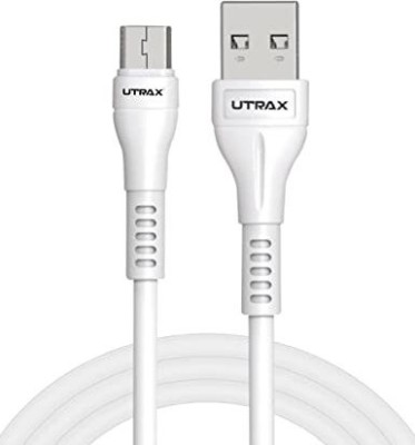 UTRAX Micro USB Cable 3 A 1 m PVC UI-556(Compatible with All Micro USB Supported Devices, White, One Cable)