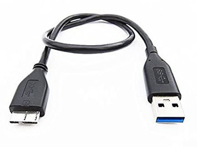 autoskills Micro USB Cable 2 A 0.35 m USB 3.0 A to Micro B Super Speed ​​for Hard Disk Cable - short cable Black(Compatible with External Hard Drives (WD, Seagate, Toshiba, Samsung), Black, One Cable)