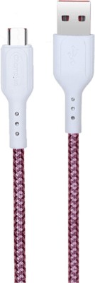 CHAMPION Micro USB Cable 1 m Braided Red Fast Charging Data Cable 2.4Amp (1Mtr)(Compatible with Mobile Phone, White&Red, One Cable)