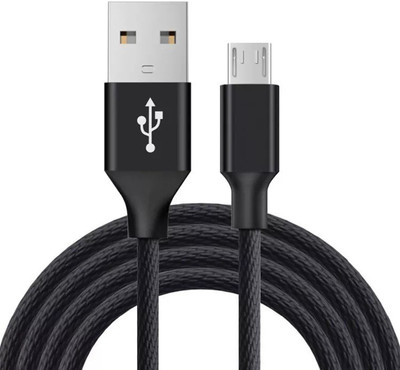 MAXACC Micro USB Cable 3 A 1 m Nylon Copper M-2110(Compatible with ALL MICRO USB DEVICE, powerbank/Bluetooth/smartphone, Black, One Cable)