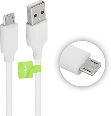 AVRTECH Micro USB Cable 2 A 1 m Data Cable Mobile(Compatible with Infinix micro Type Decive upto 20 Watt, White)