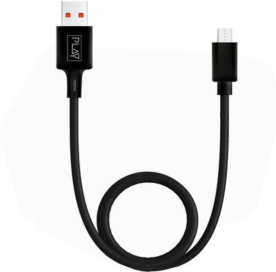 PLAY Micro USB Cable 2.4 A 1 m PVC CORE M10(Compatible with Mobile phones , Tablets, gaming devices, Black, One Cable)