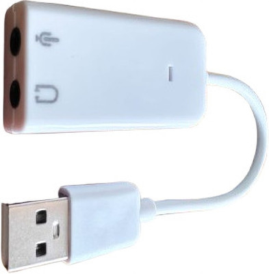 TECHNICAL DOST INDIA Micro USB Cable 0.3 m USB SOUND ADAPTER 7.1CHANNEL(Compatible with USB SOUND CARD, White)