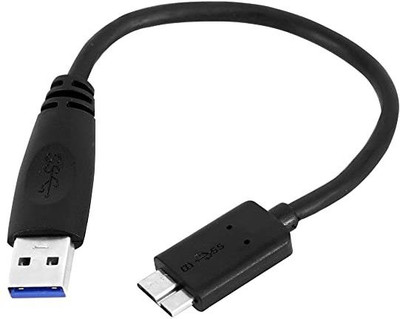 autoskills Micro USB Cable 2 A 0.35 m High Speed ​​Portable External Hard Drive Disk USB 3.0 Cable A To Micro B(Compatible with External Hard Drives (WD, Seagate, Toshiba, Samsung), Black, One Cable)