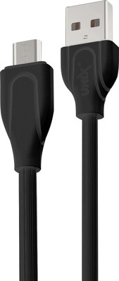 Unix Micro USB Cable 1 m Quick Charge & Fast Data Transfer(Compatible with All Micro USB Device, Black, One Cable)
