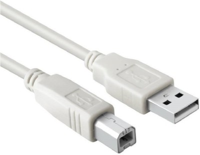 Etake Micro USB Cable 1.5 m 1.5 Meter USB 2.0 Printer Cable(Compatible with Printer, Scanner, Computer, Laptop, White, One Cable)