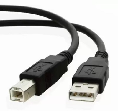PAC Micro USB Cable 3 m USB A to Male To USB B 2.0 High Speed Cable A Male to B Male Cord(Compatible with Computer, Projector, Printer, Laptop, Black, One Cable)