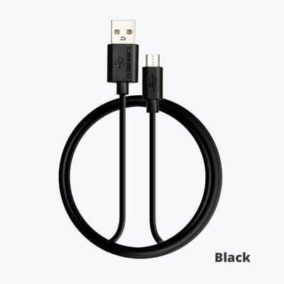 ZEBRONICS Micro USB Cable 2 A 1 m ZEB-UMC102 high-quality that supports up to 2.1A.(Compatible with mobile charger, data transfer, Black)