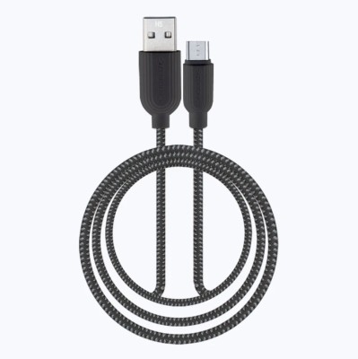 ZEBRONICS Micro USB Cable 3.1 A 1 m ZEB-MU300C HIGH SPEED BRAIDED CABLE(Compatible with MOBILE CHARGER, DATA SYNC, Black, One Cable)
