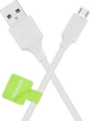 Infinix Micro USB Cable 2 A 1 m 5020(Compatible with Mobile Phone, White, One Cable)
