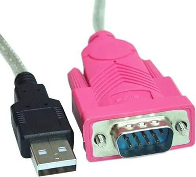 Sancy Micro USB Cable 2 m RS232 Serial to USB Cable for PC, GPS, Barcode Scanners & Devices(Compatible with Router, Programming Machine, Label Writers, Black & Pink, One Cable)