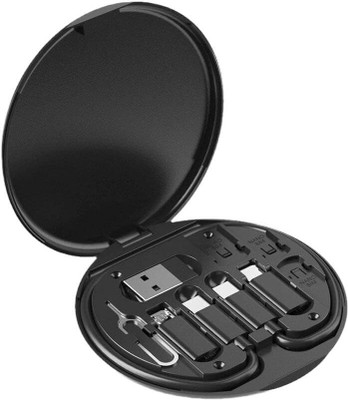 Campark Micro USB Cable 0.5 m Multi-Function Mini Digital Gadgets Storage Box,Fast Charging Cable Case(Compatible with Travel, Multicolor, One Cable)
