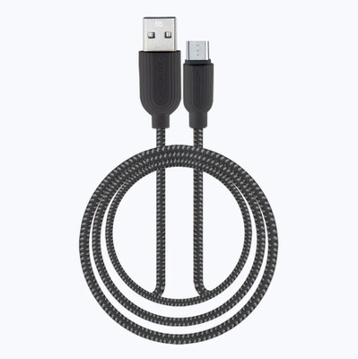 ZEBRONICS Micro USB Cable 3.1 A 1 m ZEB-MU300C HIGH SPEED BRAIDED CABLE(Compatible with MOBILE CHARGER, DATA SYNC, Black, One Cable)