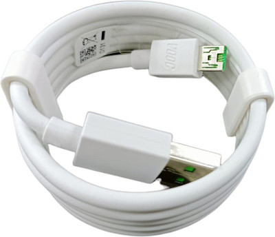 jkg Micro USB Cable 4 A 1 m original VOOC 20W 5V/4A 7PIN MICRO VOOC CHARGER CABLE(Compatible with Micro USB Supported Devices, White Green, One Cable)