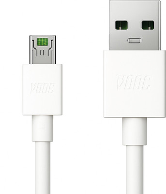 ULTRADART Micro USB Cable 4 A 1 m original MICRO VOOC 20W-5V/4A VOOC CHARGER 7 PIN MICRO USB(Compatible with Oppo F9 Pro, R7, R9 F11 Pro, Realme 3 PRo, White, Green, One Cable)