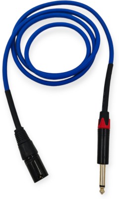 TZ SMART Patch Cable 1.5 m 6.35mm (¼ Inch) Ts Male to XLR Male Balanced Cable Compatible(Compatible with guitar. CD Player, Amplifier, Mixer, Electronic Keyboard, Microphone, Blue, One Cable)