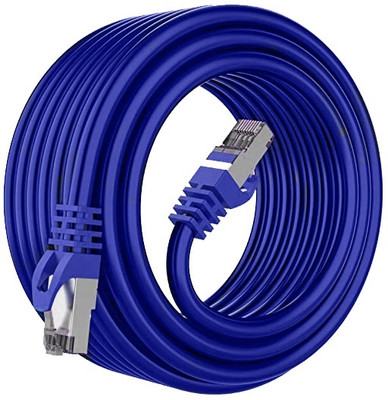 Sadow LAN Cable 50 m Cat6a 50 Meter High Speed Lan Cable CAT6A Cable Dual Foiled (F/FTP) Professional Series - 10Gigabit/Sec LAN Internet Network Internet Ethernet Cable(Compatible with Computer, Blue) Sadow LAN Cable 50 m Cat6a 50 Meter High Speed Lan Cable CAT6A Cable Dual Foiled (F/FTP) Professional Series - 10Gigabit/Sec LAN Internet Network Internet Ethernet Cable(Compatible with Computer, Blue)