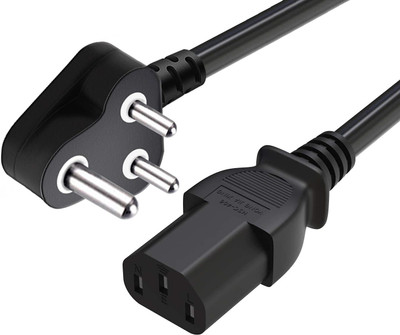 S-voice sparrow voice Power Cord 10 A 1.8 m Power Cord 1.8M Replacement Power Cable, India Plug IEC Computer & Desktop 3 pin(Compatible with Computer, Printer, Power Supply, TV, Black, One Cable)