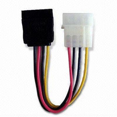 Ranz Power Cord 0.5 m SATA POWER CABLE(Compatible with SATA POWER CABLE, Black, One Cable)
