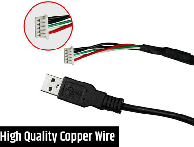 HexaGear Power Sharing Cable 1.5 m Mantra MFS100 Cable Original(Compatible with Mantra MFS100 fingerprint Device, Heavy Duty Pure Copper Cable, 6 quality paas, Black)