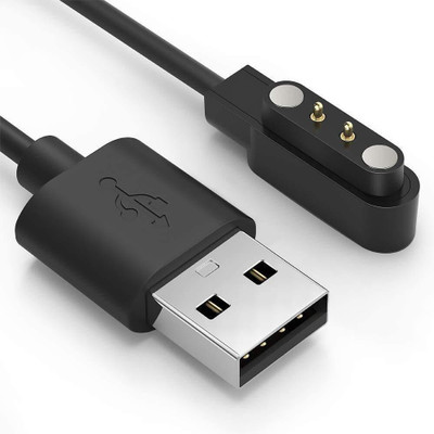 SANNO WORLD Power Sharing Cable 6.5 A 0.5 m Fast Magnitic Charger Cable Adaptor for Smart Watch W26 and W26+ (NOT SUPPPORT other models)(Compatible with W26 Smartwatch, W26+ Smartwatch, Black, One Cable)