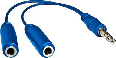 ASTRUM Stereo Audio Cable 2 A 0.35 m USB-C to 3.5mm Headphone + USB-C Charging Adapter(Compatible with Mobile, Blue, One Cable)