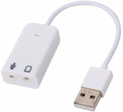 DEVBHOOMI DB-Stereo External Sound Card with 3.5 mm Headphone and Microphone Socket 7.1 USB SOUND CARD Internal Sound Card(7.1 Audio Channel)