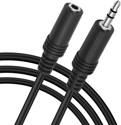 EKAAZ Stereo Audio Cable 15 m Audio Extension Cable 10ft/3m, 3.5mm Male to Female, Auxiliary Stereo Jack Cable_133(Compatible with Speaker, Black)